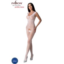 PASSION - BS098 WEISSER BODYSTOCKING, EINE GRÖSSE