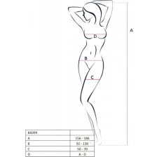 PASSION - BS099 BODYSTOCKING BIANCO TAGLIA UNICA