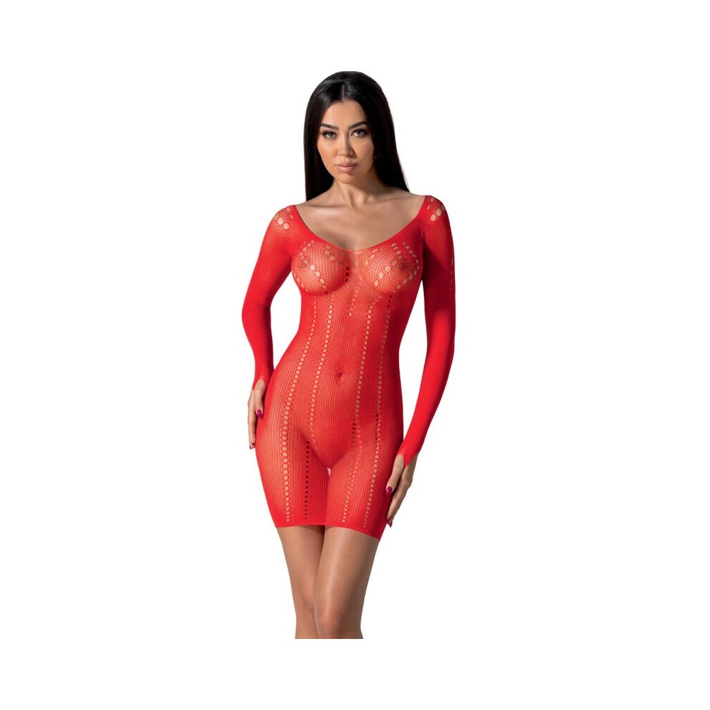 PASSION - BS101 BODYSTOCKING ROUGE TAILLE UNIQUE