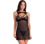 LIVCO CORSETTI FASHION - KROLINA LC 90734 CHEMISE + PERIZOMA NERO S/M