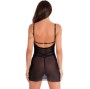 LIVCO CORSETTI FASHION - KROLINA LC 90734 CHEMISE + TANGA SCHWARZ S/M