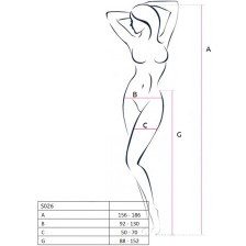 PASSION - S026 CALZE BIANCHE CON GIARRETTIERA TAGLIA UNICA