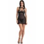 LIVCO CORSETTI FASHION - KROLINA LC 90734 CHEMISE + THONG BLACK S/M
