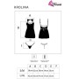 LIVCO CORSETTI FASHION - KROLINA LC 90734 CHEMISE + PERIZOMA NERO L/XL