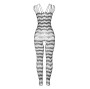 SUBBLIME - 951696 BODYSTOCKING A RETE SENZA CAVALLO CON SPALLINE SULLE SPALLE NERO TAGLIA UNICA