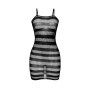 SUBBLIME - 951733 VESTIDO DE REDE COM LISTRAS PRETAS TAMANHO ÚNICO