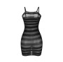 SUBBLIME - 951733 FISHNET DRESS WITH BLACK STRIPES ONE SIZE