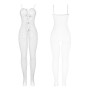 SUBBLIME - 951740 BODYSTOCKING BIANCO A RETE SENZA CAVALLO CON FIOCCHI TAGLIA UNICA