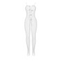 SUBBLIME - 951740 BODYSTOCKING BRANCO REDE DE ARRASTO SEM FUNDO COM LAOS TAMANHO ÚNICO