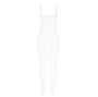 SUBBLIME - 951740 BODYSTOCKING BRANCO REDE DE ARRASTO SEM FUNDO COM LAOS TAMANHO ÚNICO
