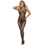 SUBBLIME - 951788 BODYSTOCKING LONG EN RESILLE AVEC BRETELLES SUR LA POITRINE ET LE DOS NOIR TAILLE UNIQUE