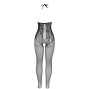 SUBBLIME - 951849 BODYSTOCKING DE REDE ARRASTO COM DECOTE HALTER PRETO TAMANHO ÚNICO