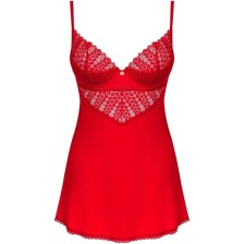 OBSESSIVE - INGRIDIA CHEMISE & TANGA RED XS/S