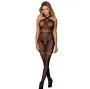 SUBBLIME - 951948 BODYSTOCKING A RETE CON SPALLINE INCROCIATE NERO TAGLIA UNICA