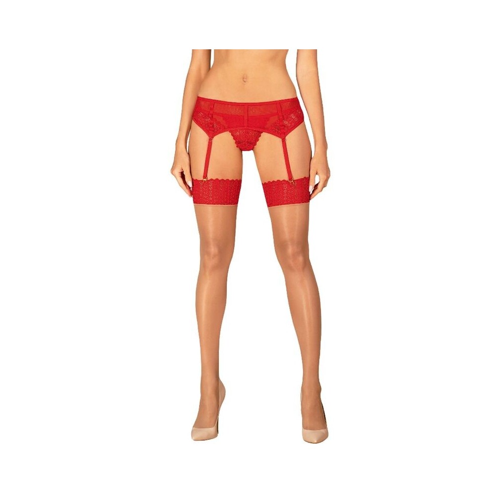 OBSESSIVE - INGRIDIA ROTE STRUMPFHOSE XS/S