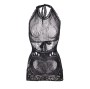 SUBBLIME - 952075 SHORT FISHNET DRESS WITH BACK BACK AND HEART DETAIL BLACK ONE SIZE
