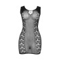 SUBBLIME - 952167 VESTITO CORTO A RETE ELASTICA NERO TAGLIA UNICA