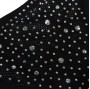 SUBBLIME - 952174 BODYSTOCKING DE REDE COM LUVAS E DIAMANTES PRETO TAMANHO ÚNICO