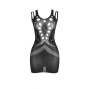 SUBBLIME - 952198 ROBE RESILLE AVEC DIAMANTS BRILLANTS NOIR TAILLE UNIQUE