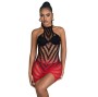 SUBBLIME - 952242 ROBE RÉSILLE ÉLASTIQUE DÉGRADÉ ROUGE ET NOIR TAILLE UNIQUE
