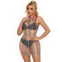 SUBBLIME - 952341 RAINBOW FISHNET DRESS ONE SIZE