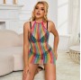 SUBBLIME - 952341 RAINBOW FISHNET DRESS ONE SIZE