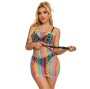 SUBBLIME - 952365 ROBE RÉSEILLE ÉPAULES NUES ARC-EN-CIEL TAILLE UNIQUE