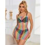 SUBBLIME - 952365 VESTITO A RETE CON SPALLE NUDE ARCOBALENO TAGLIA UNICA