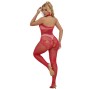 SUBBLIME - 952372 BODYSTOCKING A RETE E PIZZO SENZA CAVALLO CON COLLO ALTO ROSSO TAGLIA UNICA