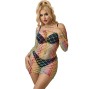 SUBBLIME - 952426 RAINBOW MANGA LONGA FISHNET VESTIDO TAMANHO ÚNICO