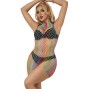 SUBBLIME - 952433 RAINBOW HIGH NECK SLEEVELESS FISHNET DRESS ONE SIZE