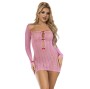 SUBBLIME - 952471 PINK FISHNET DRESS ONE SIZE
