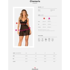 OBSESSIVE - CHEMERIS SET BADYDOLL & THONG XS/S