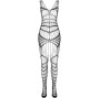 PASSION - BS 102 BODYSTOCKING PRETO TAMANHO ÚNICO