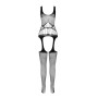 PASSION - BS 106 BODYSTOCKING BIANCO TAGLIA UNICA