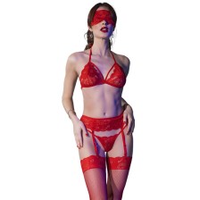 CHILIROSE - CR 4467 SET FOUR PIECES RED S/M