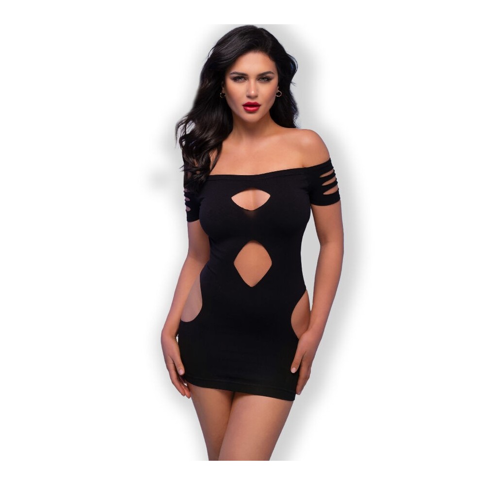 CHILIROSE - ROBE CR 4671 NOIRE S/M