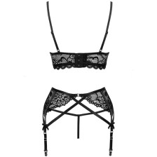 LIVCO CORSETTI FASHION - MORIDAM LC 90552 SUTI + CINTA LIGA + CALCINHA NEGRO