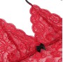 SUBBLIME - 953898 SILK AND LACE NIGHTGOWN + PANTIES RED S/M