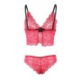 SUBBLIME - 953904 CAMISOLA DE SEDA E RENDA + CALCINHA VERMELHA L/XL