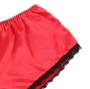 SUBBLIME - 953904 CHEMISIER DE NUIT EN SOIE ET DENTELLE + CULOTTE ROUGE L/XL