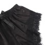 SUBBLIME - 953935 CASUAL SILK NIGHTGOWN + LACE PANTS BLACK S/M