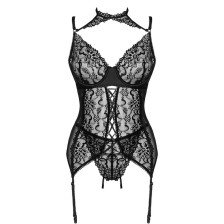 LIVCO CORSETTI FASHION - COLEO GIELLANDRA FOR THE SENSES CORSET + CALCINHA PRETA