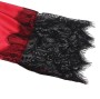 SUBBLIME - 954024 CANOTTIERA CON SCHIENA TRASPARENTE IN PIZZO + PERIZOMA ROSSO/NERO L/XL