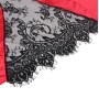 SUBBLIME - 954024 LACE SHEER BACK CAMISOLE + THONG RED/BLACK L/XL