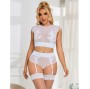 SUBBLIME - 954031 SUTIÃ + CALCINHA COM CINTO-LIGA BRANCO S/M