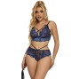SUBBLIME - 954062 SUTIÃ + CALCINHA RENDA AZUL S/M