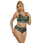 SUBBLIME - 954093 SOUTIEN-GORGE + CULOTTE DENTELLE VERT L/XL