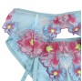 SUBBLIME - 954109 BH + HÖSCHEN MIT STRUMPFGÜRTEL BLUMENDESIGN BLAU S/M