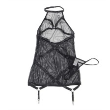 SUBLLIME - ROBE TRANSPARENTE DOS LIQUIDE NOIR S/M